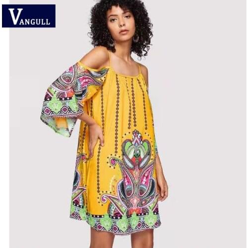 Желтые летние платья Vangull China At AliExpress