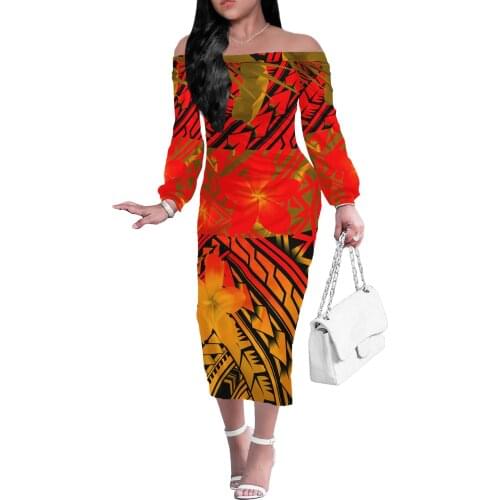 Long Sleeve Party Dresses For Ladies Summer Autumn African Styles Printed Dress 4XL Plus Size Vintage Women Long Maxi Dress