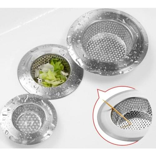 1PC Kitchen Fine Stainless Steel Sink Filter Preventing Pool Bath Sewer Drain Intervals Plug Garbage Network Slag Strainer