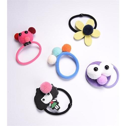10PC Fashion Lovely Girls Children Delicate Colorful Elastic Hair Band Hair Rope Hair Accessories