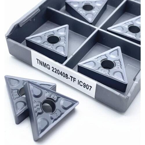 10PCS TNMG220408-TF IC907/IC908 External turning tool Carbide inserts CNC lathe Cutting tools Turning Inserts