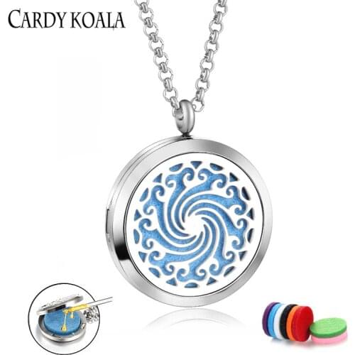 316 stainless steel essential oil necklace box couple pendant car interior pendant