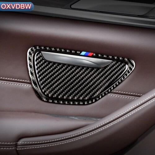 Car interior accessories Carbon Fiber Cigarette Lighter Ashtray Decoration Covers Trim stckers For BMW G30 5 Series 2018