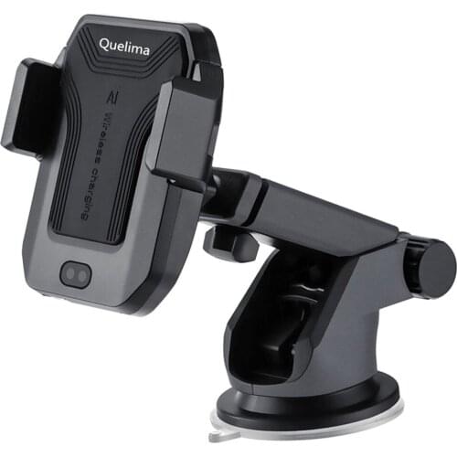 Car Mount Qi Wireless Charger Fast Charging Pad Mobile Phone Holder Stand