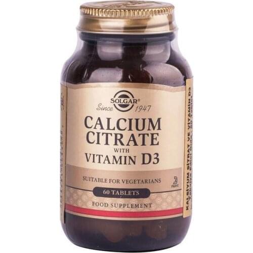 Solgar Calcium Citrate D vitamin 60 Tablet