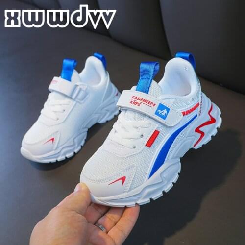 XWWDVV Kids Shoes Breathable Mesh Childrens Shoes Thick Bottom Design Soft Elastic Cushioning Boys Shoes Casual Footwear