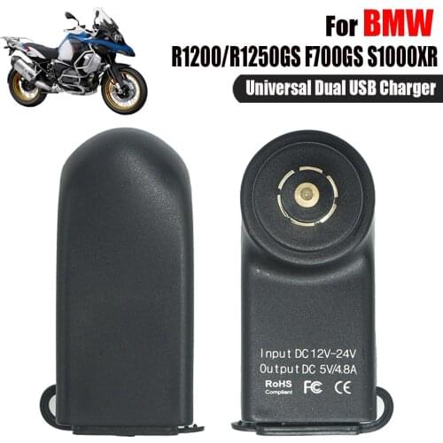 Motorcycle Dual USB Charger Socket Cigarette Lighter Power Adapter For BMW R1200GS R1200RT R1250GS F800GS F650GS F700GS S1000XR