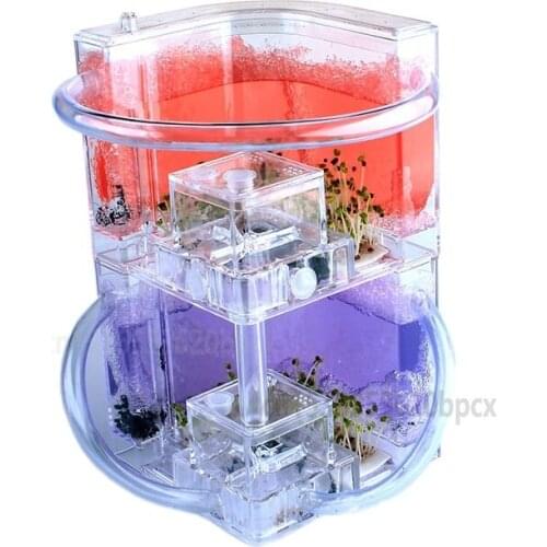 Double-layer Ant Cage Acrylic Ant Workshop Underground Castle with Feeding Area Pet Villa Ants Ecological Toy