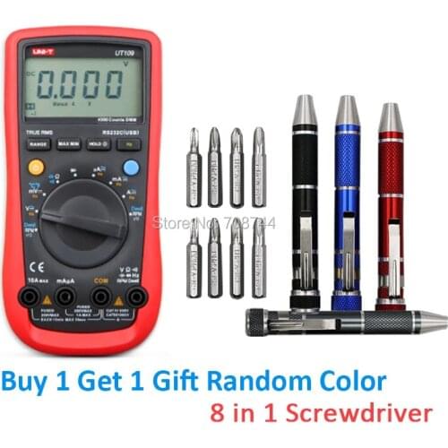 UNI-T UT-109 Digital Multimeter UT109 Handheld volt Amp Ohm Temp Tester Capacitance Handheld Automotive Multimeters
