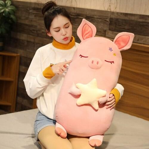 Cute Pig Doll Girl Sleeping Pillow Bed Ragdoll Pillow Large Super Soft Piggy Plush Toy 31inch 80cm DY50955