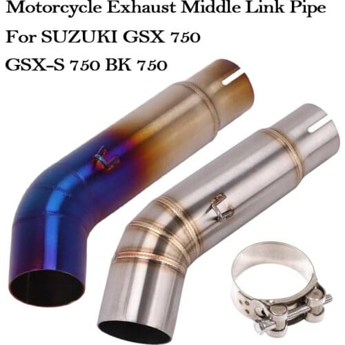 Slip On For SUZUKI GSX750 GSX S GSX-S 750 BK750 Motorcycle Exhaust Modified Muffler Middle Link Pipe Escape Moto Connection Tube