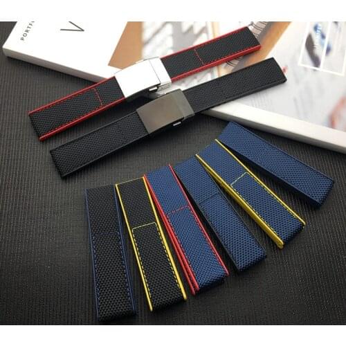 Nylon Watch Band Watchband For Breitling strap for NAVITIMER WORLD Avenger/navitimer 22mm 24mm Logo free tools Black Red Blue