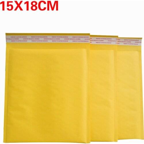 Wholesale 50pcs/lot Manufacturer Kraft Bubble Bags Mailers Padded Envelopes Paper Mailing Bags 15*18cm Christmas Gift Package