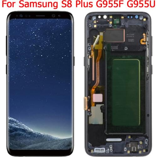 Original S8 Plus LCD For Samsung Galaxy S8+ Display With Black Frame SM-G955F/DS G955F G955A LCD Touch Screen Digitizer Assembly