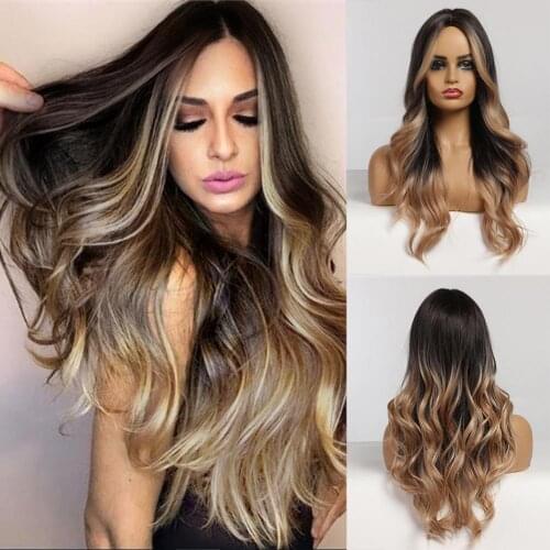 Wig Heat Resistant Cosplay Supplies High Temperature Fiber Brown Color Hair Wig for Women