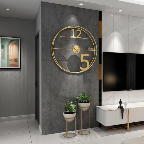 Simple wall clock with diameter of 50CmS, light and luxurious clock, large wall clockartistic personality and modern wall clock