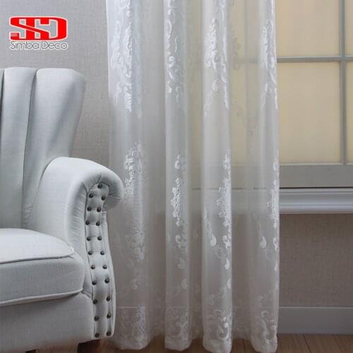 Modern Luxury Tulle Curtains In The Living Room Bedroom Fabrics Curtain Veil Drapes Tulle On The Windows Treatments Single Panel