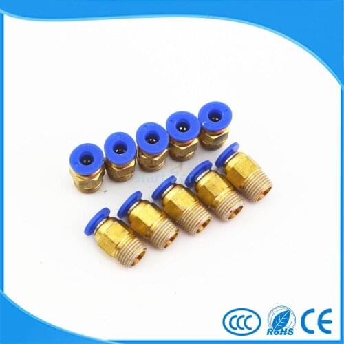 4mm Tube X 1/8'' Thread Quick Connector Pneumatic Air Fittings 10Pcs PC4-01