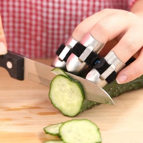 Stainless steel protect fingers brace Hand protectors for cutting vegetables kitchen tools