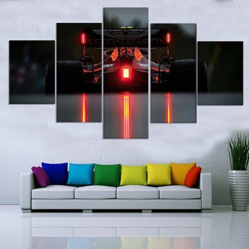 5 Pieces Pierre gasly Red Bull f1 car Poster Canvas Frame Art Living Room Home Decor Artwork Wall Picture Print Painting