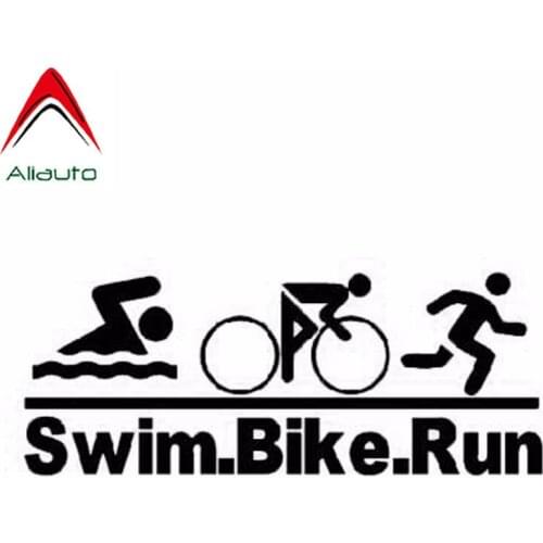 Aliauto Personality Car Sticker Swim Bike Run Styling Triathlon Waterproof Reflective Decal Automobile Accessories PVC,20cm*8cm