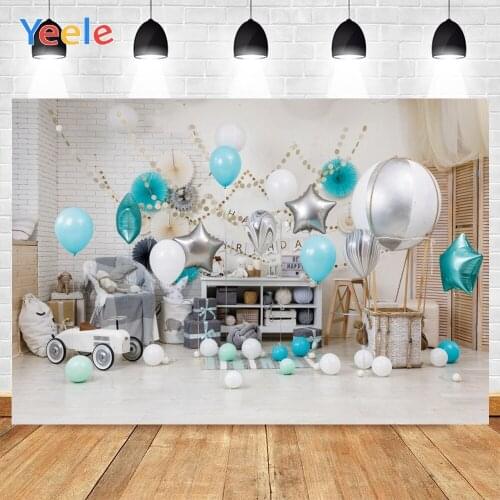 Yeele Air Balloons Birthday Party Interior Baby Room Photographic Backgrounds Photography Backdrops For Photo studio Photozone