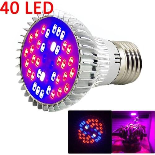 40 LED UV Full Spectrum plant grow Lights bulbs lamp for veg flower Hydroponic growing lighting indoor greenhouse growbox tent
