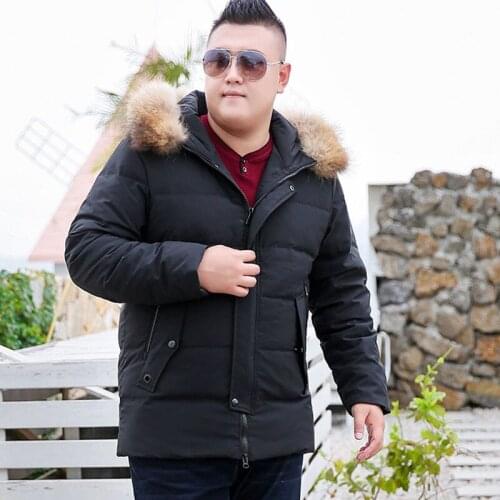 Color Black Caramel 2019 new mens plus size XL-10XL cotton Coat Mens large fur collar extra large long casual hooded jacket