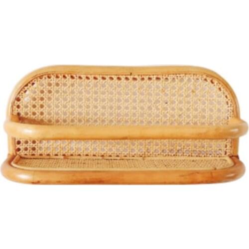 Practical Rattan Wall Hooks Kids Garments Organizer Rack Clothes Hat Hanging Hook Rattan Wall Storage Bookshelf