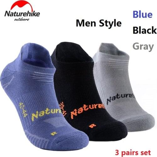 Naturehike 3 pairs Professional Competition quick-drying running gym socks sports fitness sock
