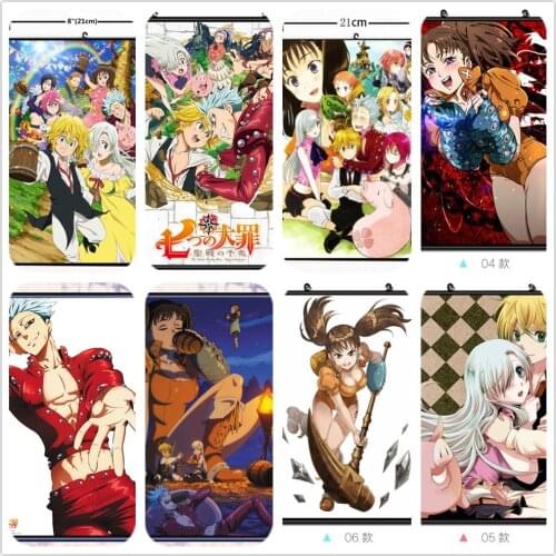 Anime The Seven Deadly Sins Meliodas Ban Painting Hanging Fabric Wall Poster Scroll Home Decor Cosplay 20cm*30