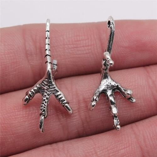 2 Colors 14x33mm Eagle Claw Charms For Jewelry Making Jewelry Findings Bird Claw Charms Pendant
