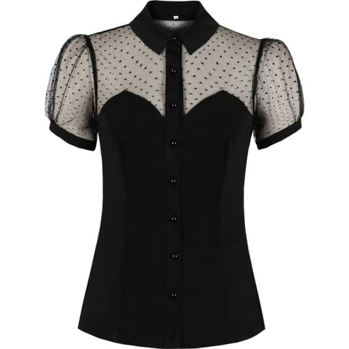 PUNK STYLE GIRL Collar Blouses