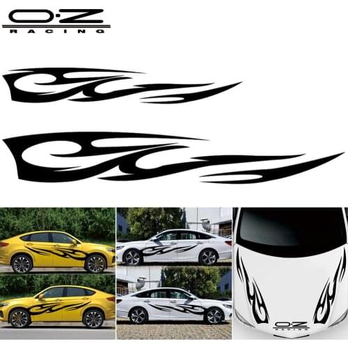 SALE 3D Flame Totem Decals Car Stickers Full Length Car Styling Vinyl Decal Sticker for Cars Decoration Sticker Wholesale CSV