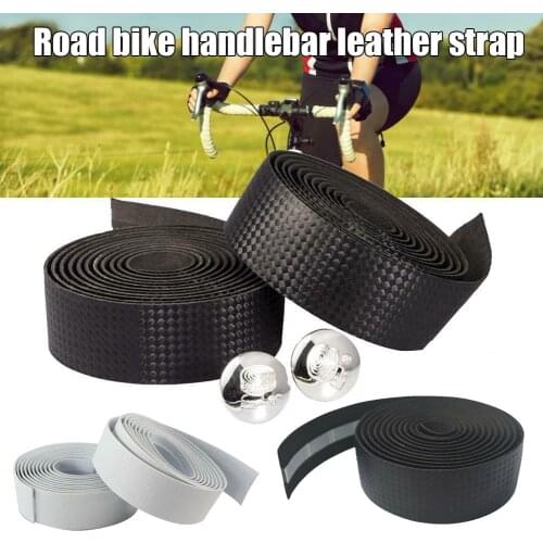Road Bike Handlebar Tape Mountain Bike Straps Non-Slip Breathable Sweat-Absorbent PU Leather Strap SAL99
