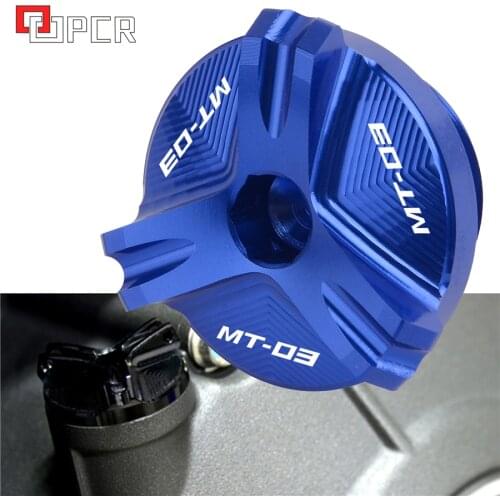 With MT-03 logo Motorcycle CNC Aluminum Oil Filler Cap Plug cover CAP For Yamaha MT03 MT 03 2015 2016 2017 2018 2019 2020