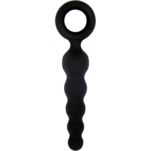 Sex Shop Black Silicone Back Anal Butt Plug Back Pull Beads No Vibrator Adult Erotic Sex Toys For Woman Couples Sex Products