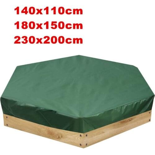 Hexagonal Sandpit Cover With Drawstring Waterproof Dust-Proof Sandbox Cover For Garden Outdoor Dust-Proof Hexagon Bunker Cover