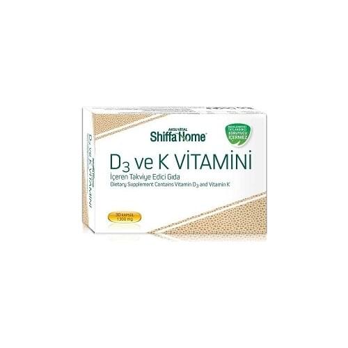 Shiffa HomeD3 and K2 Vitamin 1300 mg Softgels