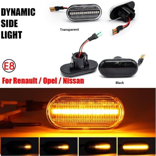 Dynamic Indicator LED Light Side Lamp Car Assessories For Nissan OPEL Dacia Duster Renault Megane 1 Clio1 2 KANGOO ESPACE Smart