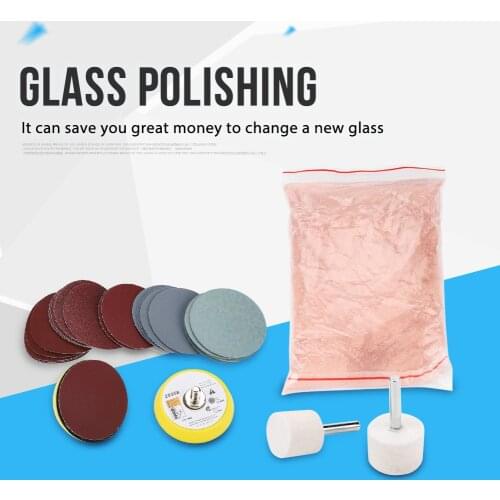 ANENG 34Pcs/Set Universal Portable Glass Polishing Kit Car Windscreen Grinding Window Mirrors Tool Deep Scratch Remover Repair