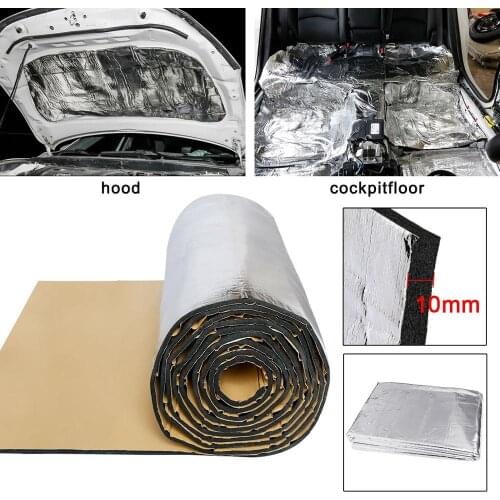 UXCELL 10mm THick Intensive Aluminum Auto Car Truck Firewall Heat Sound Deadener Insulation Noise deadening sound proofing