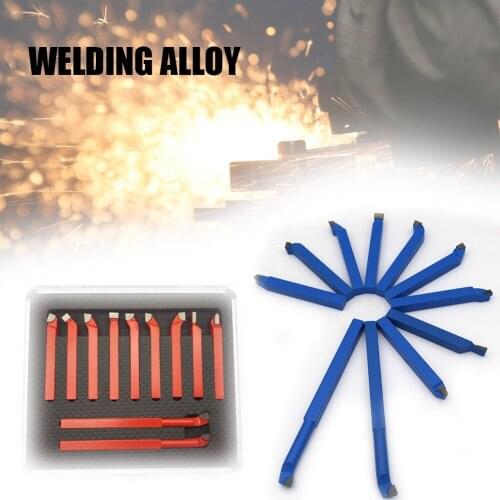 11 Pcs Carbide Tip Tipped Cutter Tool Bit Cutting Set Tools for Metal CNC Lathe RERI889