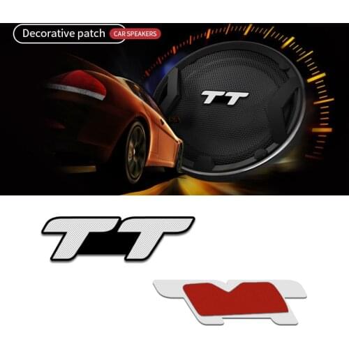 4pcs car audio decorate 3D Aluminum Badge Emblem Sticker For Audi TT 8n 8j 8s mk1 mk2 mk3 Accessories Car Styling