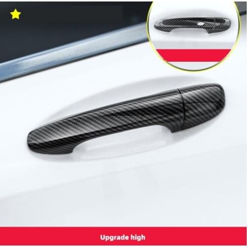 For Mercedes-Benz GLB 2019 2020 Carbon fiber 4pcs Car Exterior Door Handles bowl Decorate Cover Trim Auto Outer Handle bowl Cove
