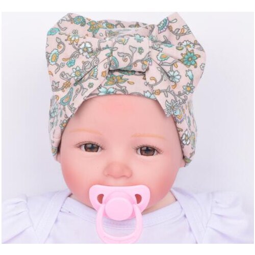 5PCS/lot Hospital Newborn Hat Baby Girl Beanie With Floral Big Bowknot Newborn Knitted Infant Caps Baby Toddler Hat 4 Colors