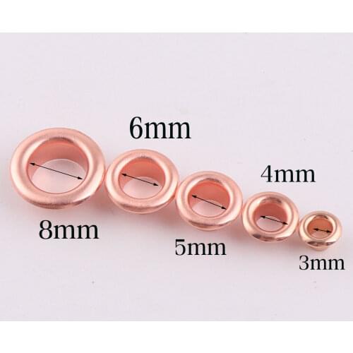 50pcs-100 PCS Rose Gold MINI Eyelets,For Clothes Leather Canvas Bag Shoes Rivet Studs-3mm/4mm/5mm/6mm/8MM