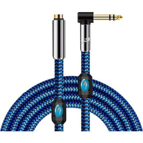 1/4 Inch TRS 6.35mm Male to 3.5mm Female Stereo Audio Cable for Mixer Amplifier Guitar Piano Headphone Extension Shielded Cords