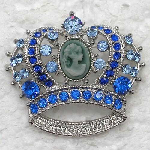 Pins brooch Crystal Rhinestone Portrait crown Pin brooches C950 B