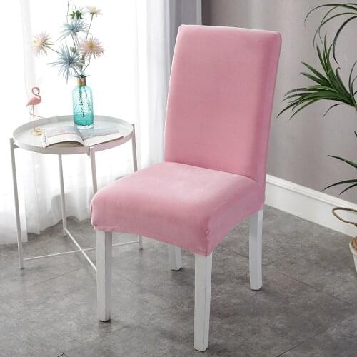 Velet Solid Color Chair Covers Spandex For Wedding Dining Room Office Banquet Housse De Chaise Chair Cover